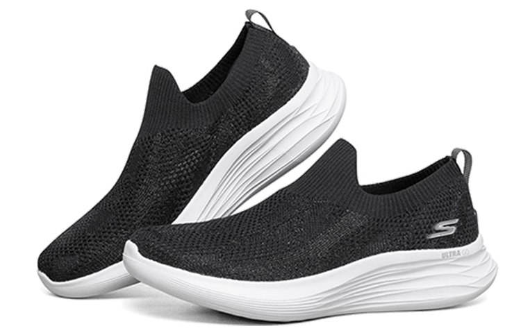 Lookbook (W) Skechers You Wave Scarpe Slip-On Nero 132005-BKW
