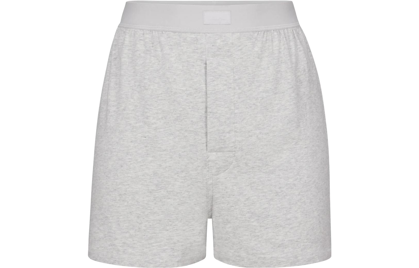 (Women) SKIMS  Boyfriend Loose Boxer Shorts Light Heather Grey Casual Wear. AP-BOX-2386-LHG