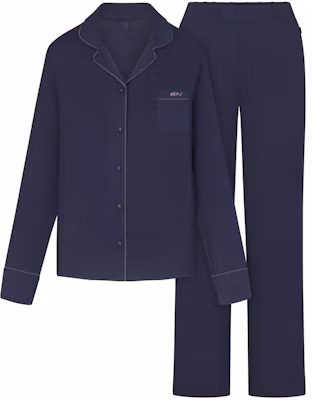(Women) SKIMS Long Sleeve Button-Up Sleepwear Set Navy Blue ST-PNS-4086-NVY Buy (Women) SKIMS Long Sleeve Button-Up Sleepwear Set Navy Blue ST-PNS-4086-NVY