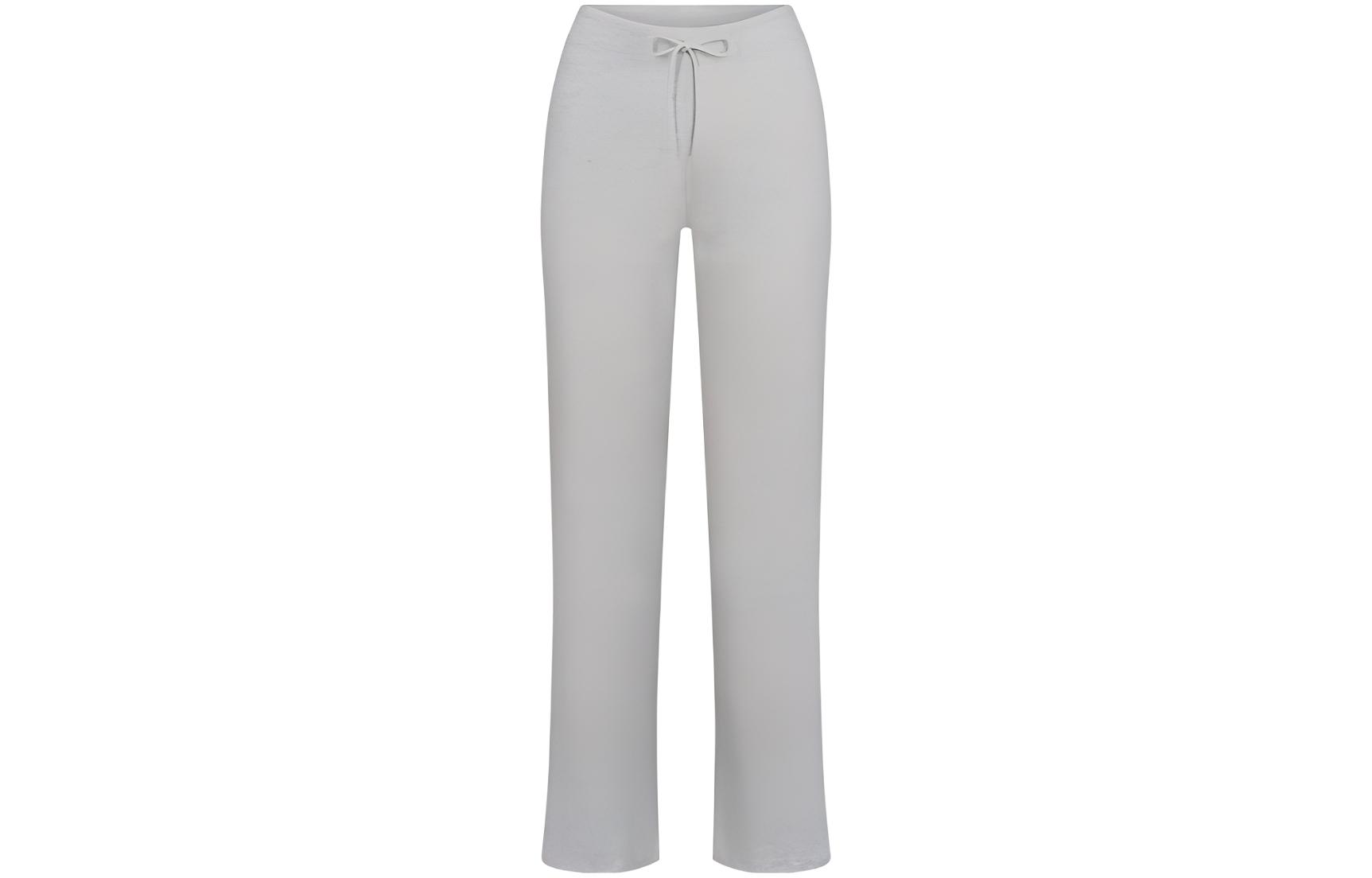 (Women) SKIMS  Solid Soft Stretch Cotton Drawstring Straight Knit Sweatpants AP-PNT-1384-LHG