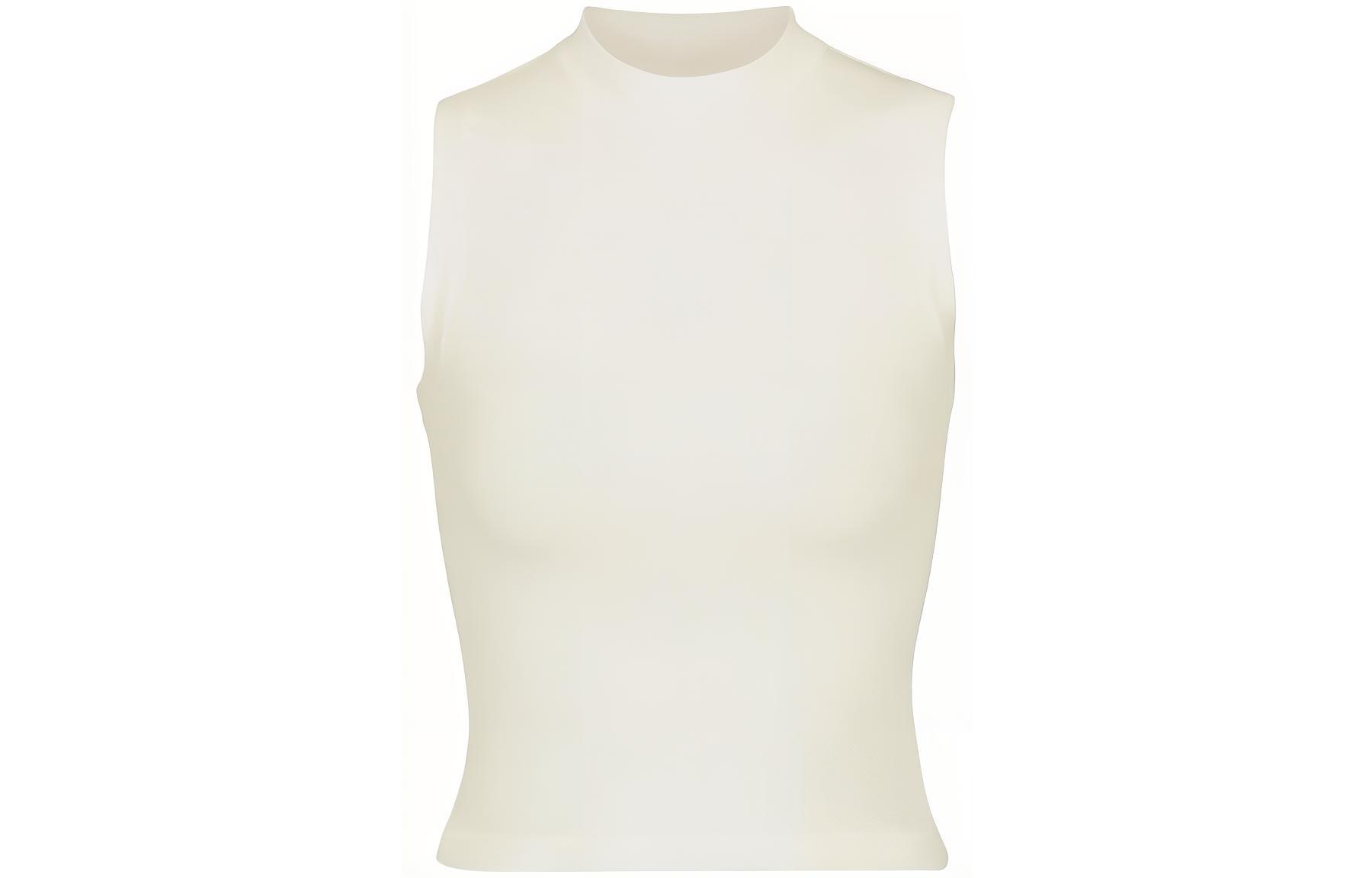 (Women) SKIMS Cotton Mock Neck Tank Top AP-TNK-0268-BON