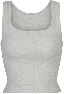 (W) SKIMS Tank Top Cotton Rib Abu Muda Tanpa Lengan. AP-TNK-0038-HEG Buy (W) SKIMS Tank Top Cotton Rib Abu Muda Tanpa Lengan. AP-TNK-0038-HEG