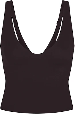 (Women) SKIMS Deep Brown Stretch Low-Cut Sports Tank Top - IR8686-231-XXS Buy (Women) SKIMS Deep Brown Stretch Low-Cut Sports Tank Top - IR8686-231-XXS
