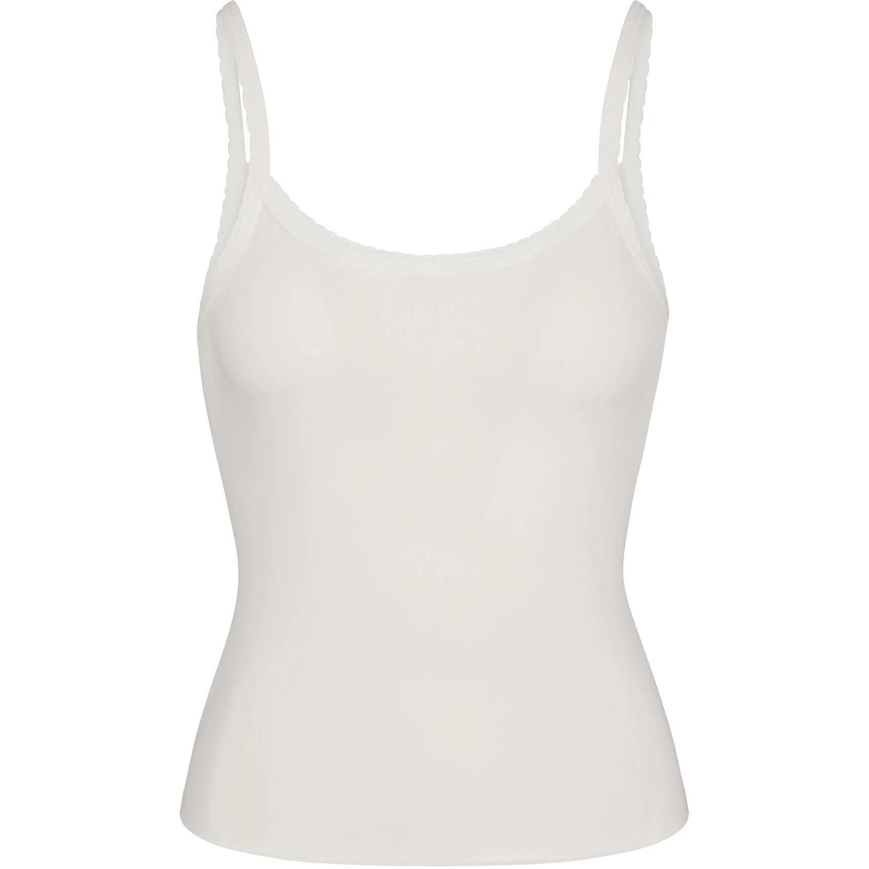 (Women) SKIMS Drop Needle Pointelle Long Cami Marble - Soft & Breathable Tank Top SL-TNK-6092W-MBL