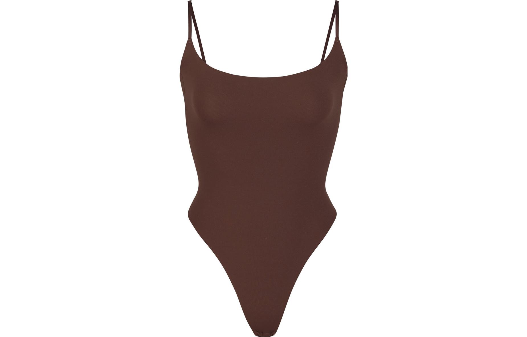 (Women) SKIMS Fits Everybody Solid Camisole Bodysuit Women COCOA/Cocoa Color. BS-BST-0066-COA