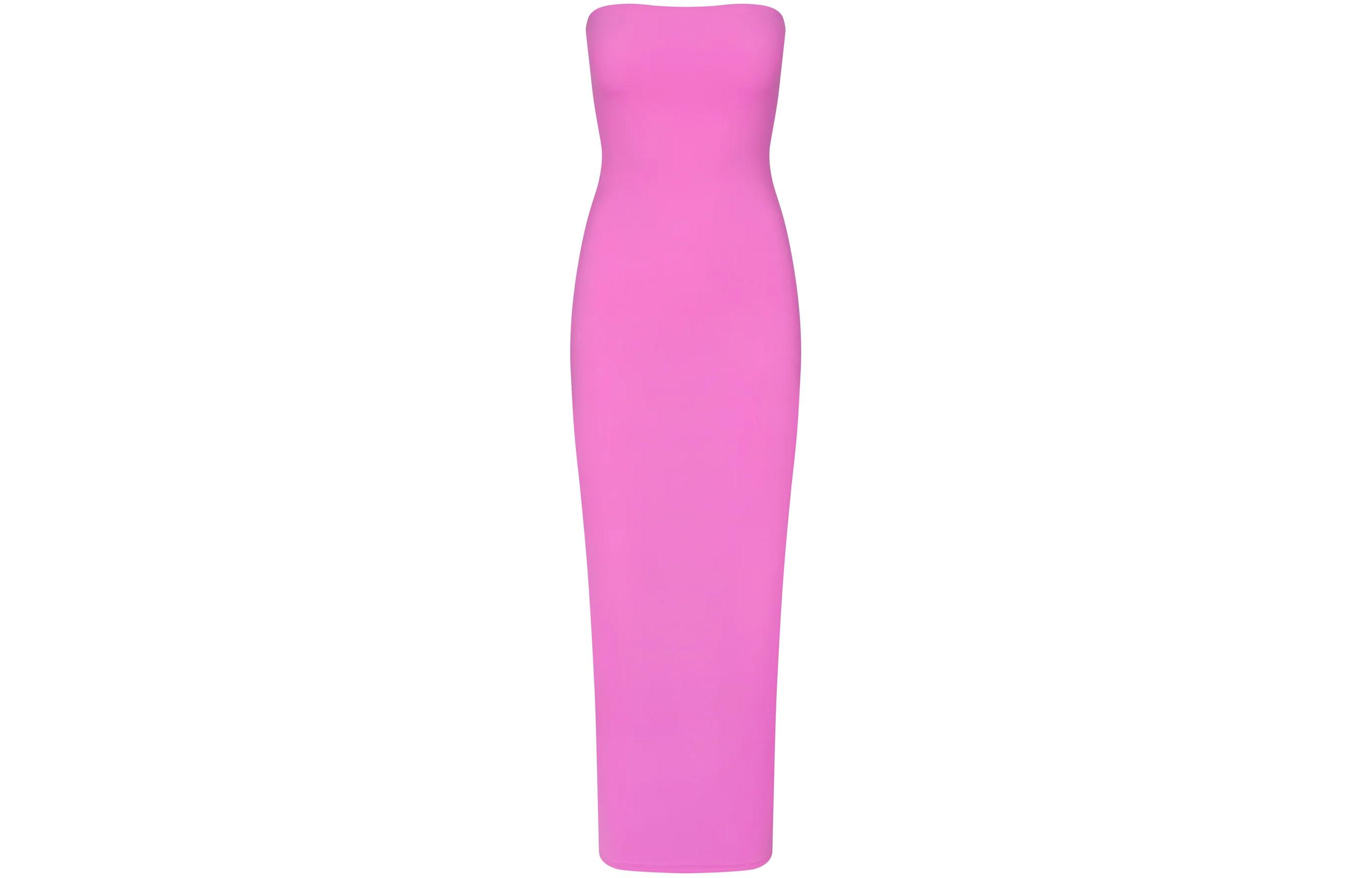 (Women) SKIMS Fits Everybody Tube Dress  Sleeveless Neon Orchid Soft Plain Dress AP-DRS-1959-NOR