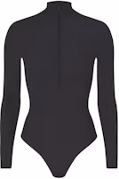 (Women) SKIMS Fits Everybody Zip Bodysuit Soft Crewneck Long Sleeve Women BD-BRF-4433 (Women) SKIMS Fits Everybody Zip Bodysuit Soft Crewneck Long Sleeve Women BD-BRF-4433