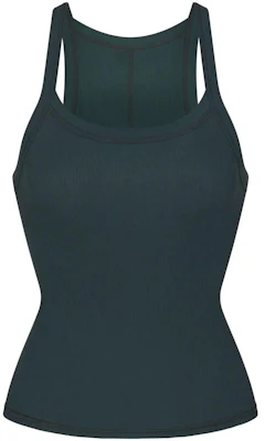 (W) SKIMS FW23 女款綠色棉質羅紋運動背心 - 杉綠色。 TP-TNK-3949-SPR Buy (W) SKIMS FW23 女款綠色棉質羅紋運動背心 - 杉綠色。 TP-TNK-3949-SPR