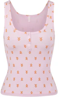 (Women) SKIMS FW24 Holiday Sleep Henley Tank Cherry Blossom Gingerbread Print TP-TNK-6289W-CMB (Women) SKIMS FW24 Holiday Sleep Henley Tank Cherry Blossom Gingerbread Print TP-TNK-6289W-CMB