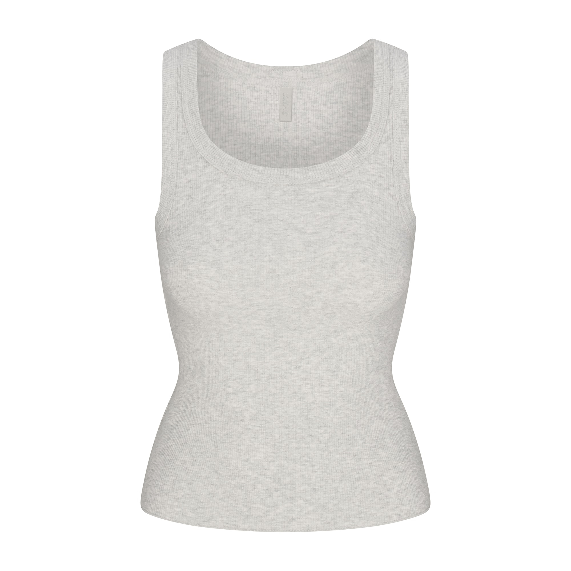 (Women) SKIMS Ribbed Sleeveless Tank Top Light Heather Grey/Light Ash Grey SL-TNK-6094W-LHG