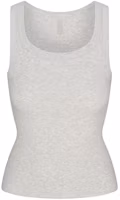 (Women) SKIMS Ribbed Sleeveless Tank Top Light Heather Grey/Light Ash Grey SL-TNK-6094W-LHG (Women) SKIMS Ribbed Sleeveless Tank Top Light Heather Grey/Light Ash Grey SL-TNK-6094W-LHG
