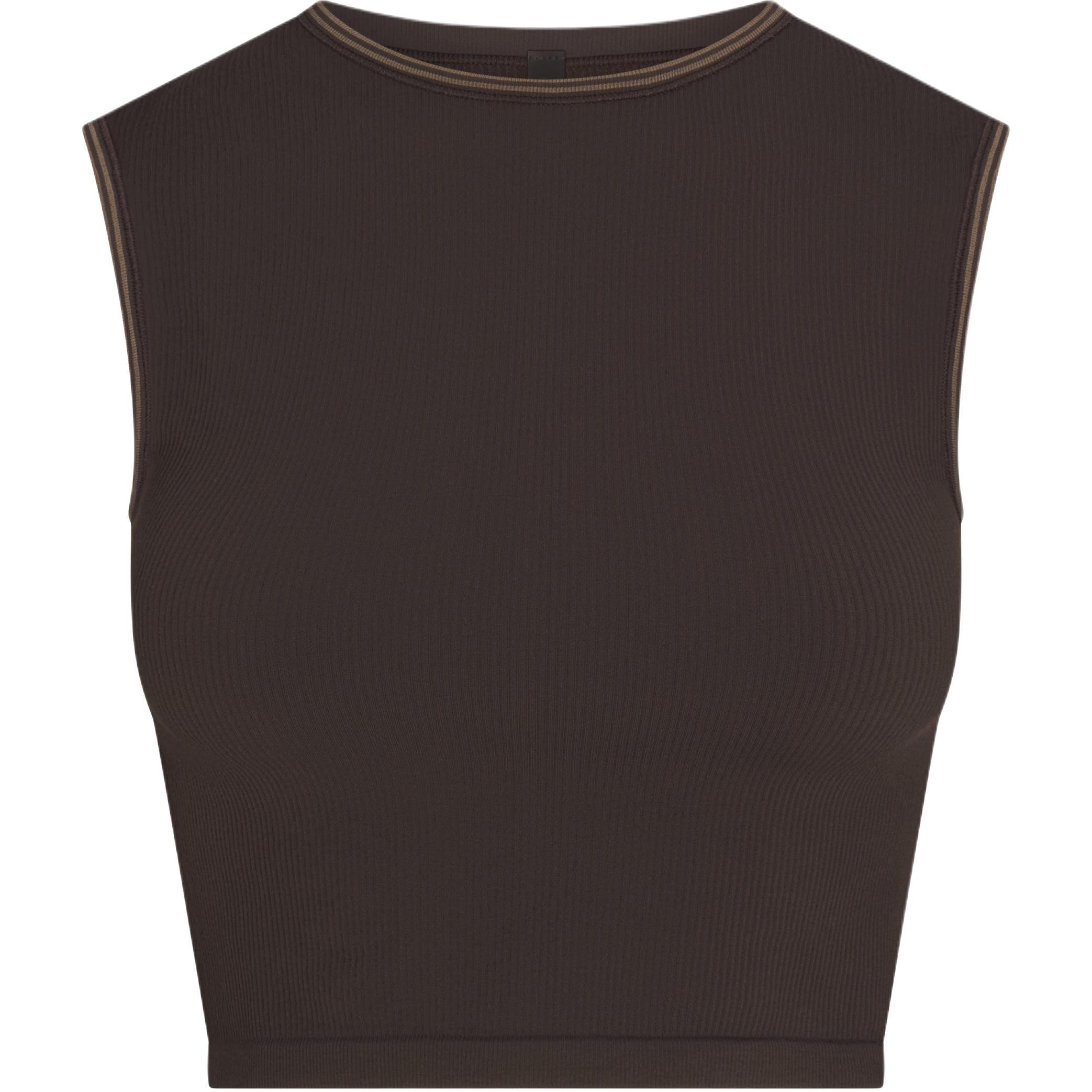 (Women) SKIMS Seamless Ribbed Slim-Fit Sports Tank Top IU2219-249-XXS