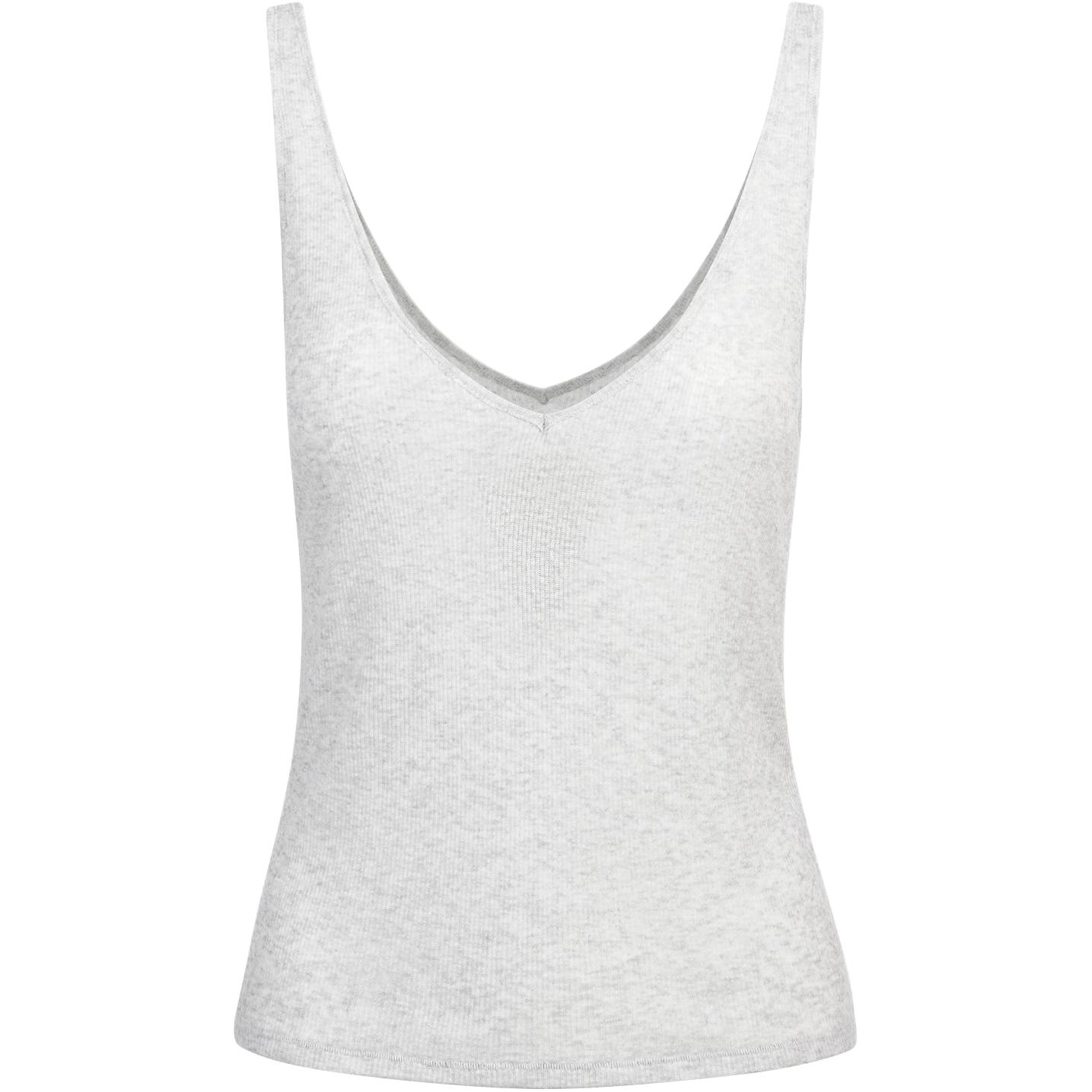 (Women) SKIMS Soft Breathable V-Neck Sleeveless Casual Tank Top. SL-TNK-7661W-LHG