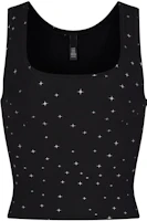(Women) SKIMS Soft Lounge Tank Sparkle Print Scoop Neck Top Women TP-TNK-4811 (Women) SKIMS Soft Lounge Tank Sparkle Print Scoop Neck Top Women TP-TNK-4811