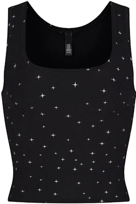 (Women) SKIMS Soft Lounge Tank Sparkle Print Scoop Neck Top Women TP-TNK-4811 Buy (Women) SKIMS Soft Lounge Tank Sparkle Print Scoop Neck Top Women TP-TNK-4811