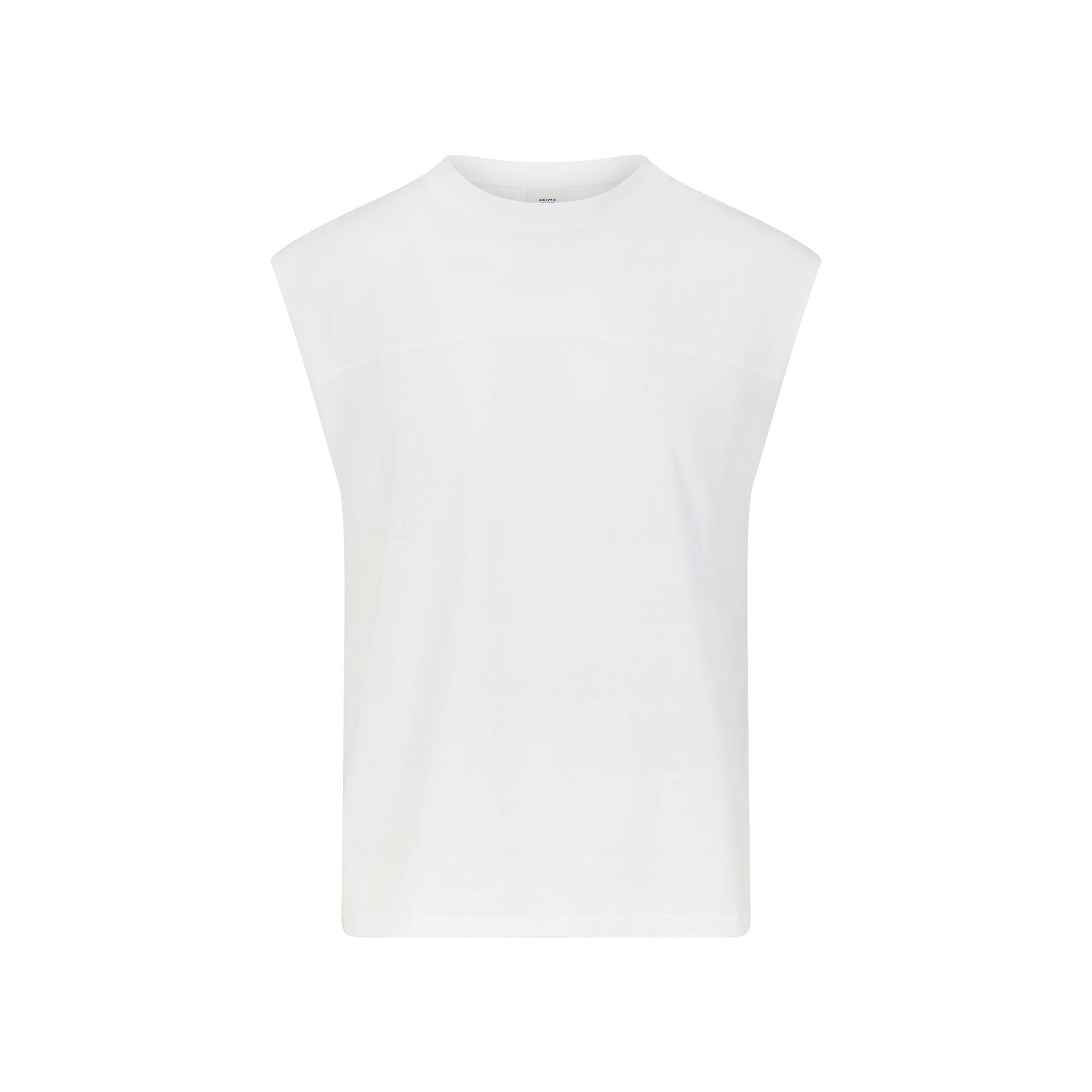 SKIMS SS26 Cropped Muscle Tank Ribbed Loose-Fit Sleeveless Top TP-SSL-11559M-CHK