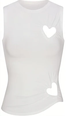 (W) SKIMS Valentine''s SS25 Tank Tanpa Lengan Wanita Cotton Jersey Putih Salji TP-STT-7410W-SNO Buy (W) SKIMS Valentine''s SS25 Tank Tanpa Lengan Wanita Cotton Jersey Putih Salji TP-STT-7410W-SNO