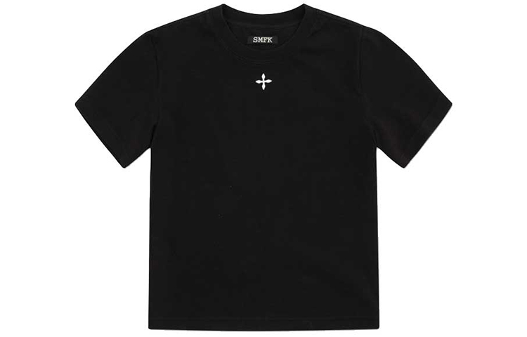 (Women) SMFK Compass Hug Fitted Crewneck T-Shirt - Wilderness Black. DT008B1