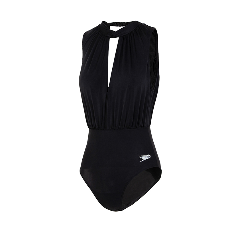(Women) Speedo  Black One-Piece Swimsuit - Backless, Slimming, Trendy Style 8-129730001speedo