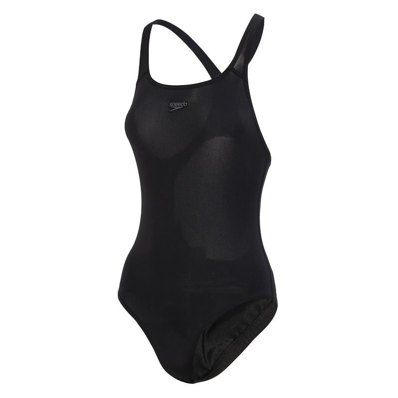 (Women) Speedo  Black Solid One-Piece Swimsuit for Training & Casual Wear. 8-134570001