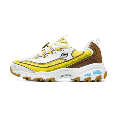 (W) Skechers Spongebob D'Lites 'Yellow Brown'