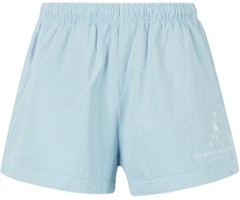 (Women) SPORTY & RICH Blue Comfort Fit Graphic Sports Shorts. JVV1680579871972 (Women) SPORTY & RICH Blue Comfort Fit Graphic Sports Shorts. JVV1680579871972