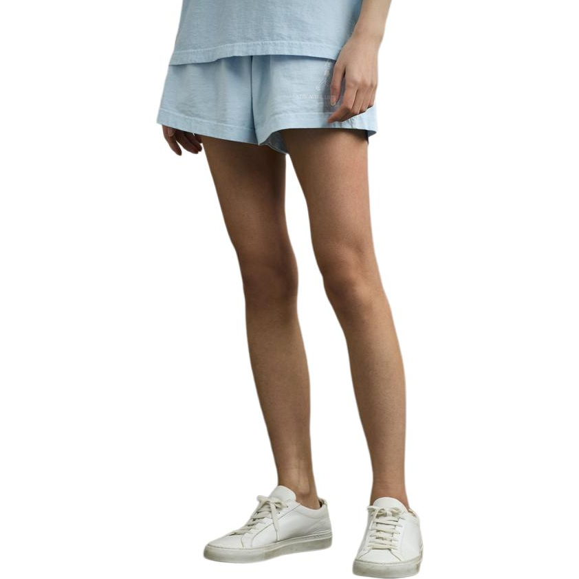 Lookbook (W) SPORTY & RICH 藍色寬鬆版運動圖案短褲 JVV1680579871972