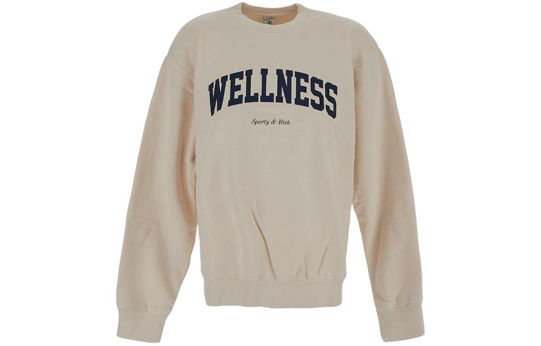 (Women) Sporty & Rich  Slim Fit Crewneck Sweatshirt Khaki With Logo Print Design. CRAW2366CR49 圖 2