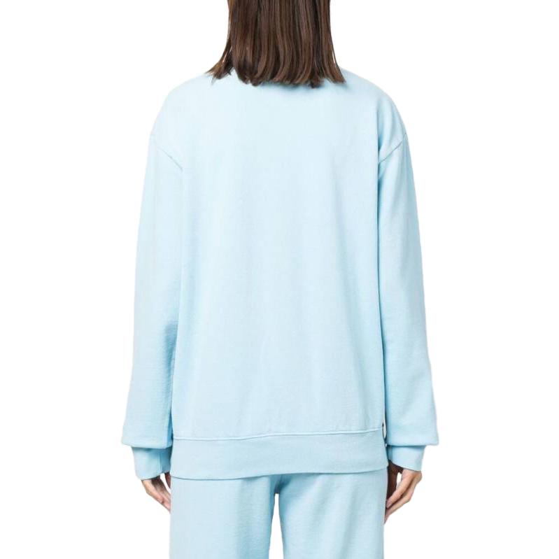 (Women) SPORTY & RICH Logo Printed Crewneck Long Sleeve Sweatshirt Women Blue CR843HOH2ONA 圖 5