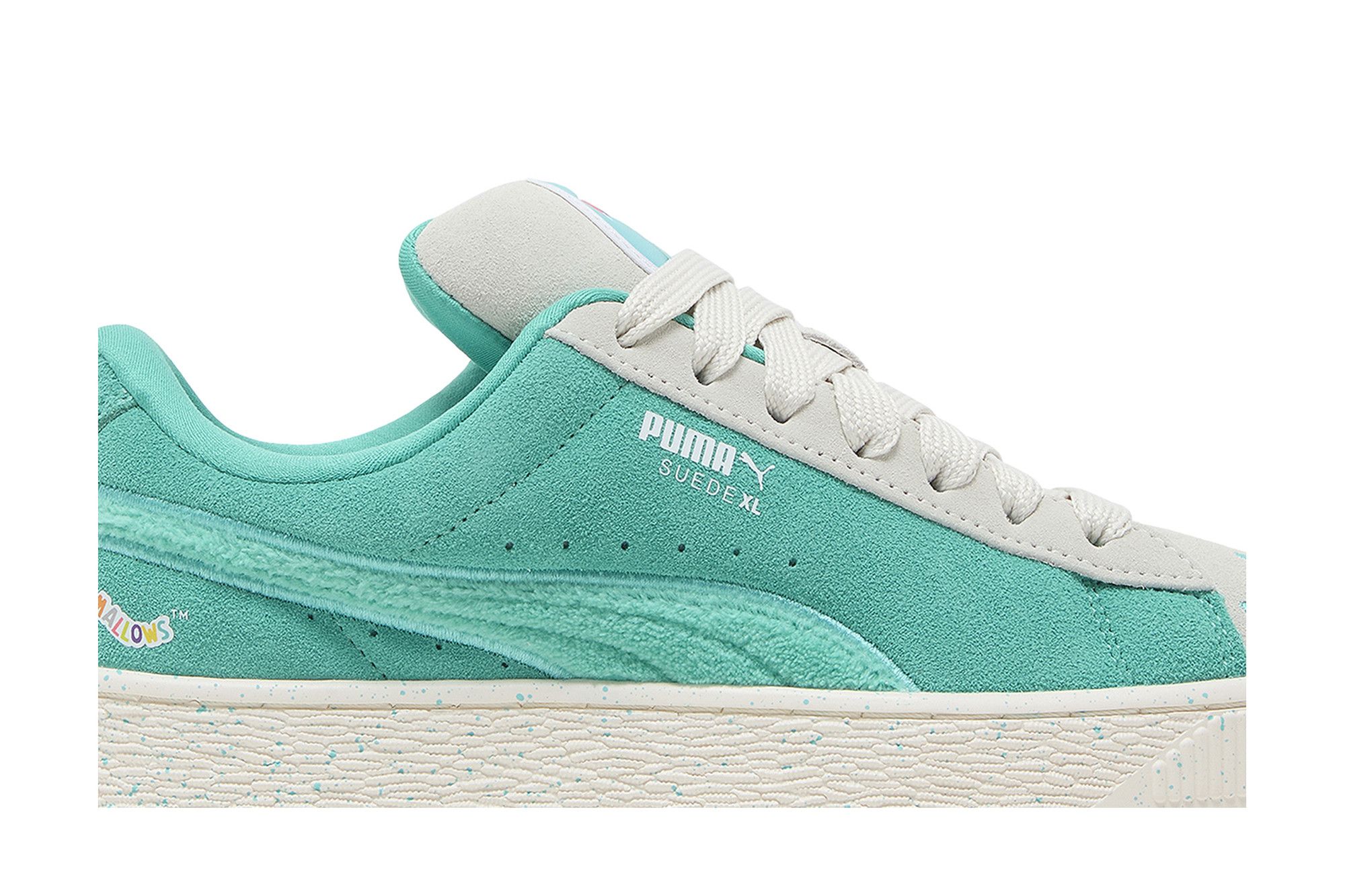 Lookbook SQUISHMALLOWS x PUMA Suede XL 防滑耐磨 低幫 板鞋 女款 白綠