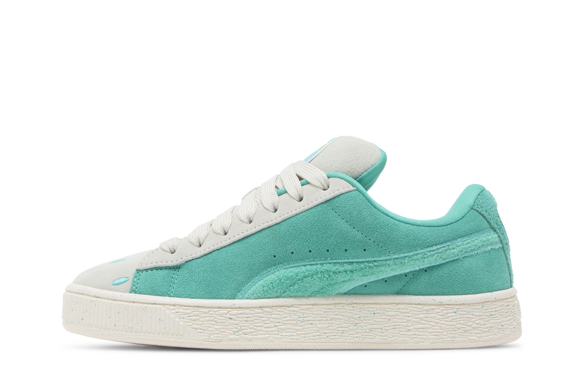 Shop SQUISHMALLOWS x PUMA Suede XL 防滑耐磨 低幫 板鞋 女款 白綠