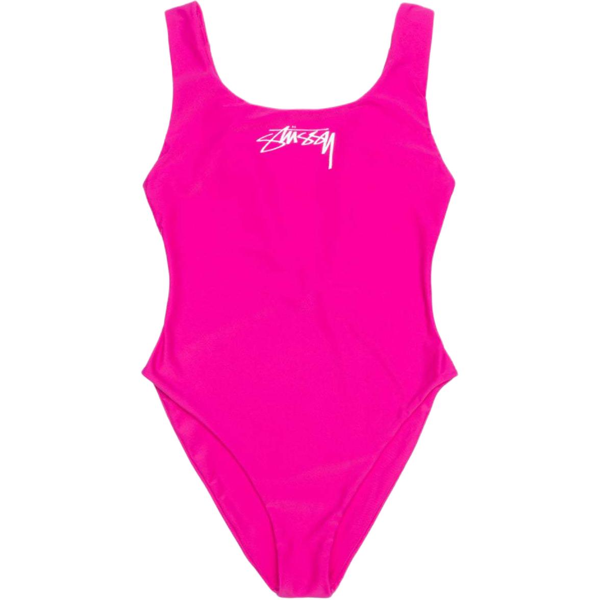 Details for (Women) Stüssy Stussy SS24  Logo Low-Cut Round Neck Swimsuit. 113165-stussy