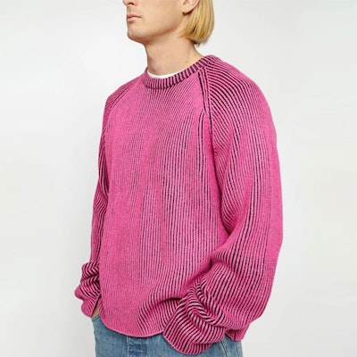 (Women) Stüssy Stussy SS24 Contrast Rib Sweater Casual Knit Long Sleeve Crewneck. 117226 3