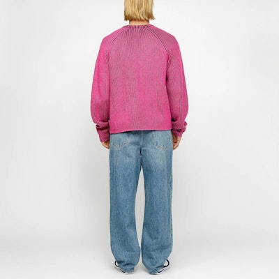 (Women) Stüssy Stussy SS24 Contrast Rib Sweater Casual Knit Long Sleeve Crewneck. 117226 2