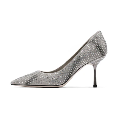 (W) Staccato 8cm 'Galaxy Rhythm French Fairy Tale Fabric Stiletto High Heels'