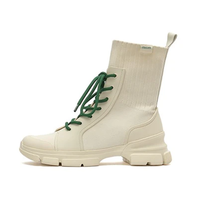 (W) Staccato 'Beige Platform Lace-Up Casual Boot'