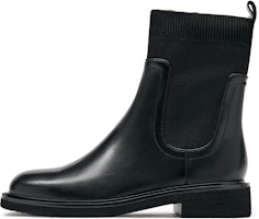 (Women) Staccato 'Black Chelsea Boot with Elastic Fabric and British Style' ERC04DZ3 (Women) Staccato 'Black Chelsea Boot with Elastic Fabric and British Style' ERC04DZ3