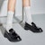 (W) Kasut Santai Staccato 'Tapak Tebal Hitam Truffle' EGB13CA3