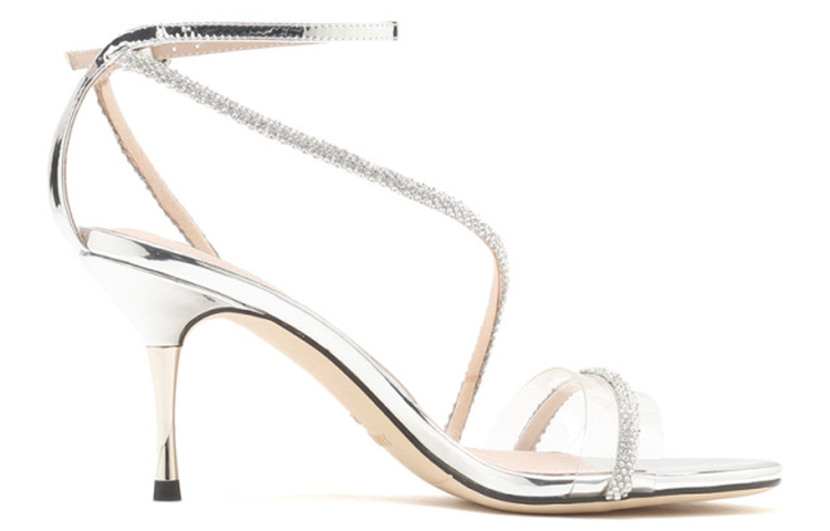 Order (Women) Staccato Ankle-Strap High-Heeled Sandals 'Silver' SZP9VN72DB1BL1