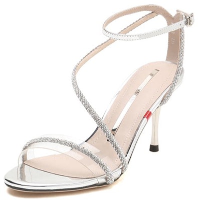 (W) 스타카토 은색 앵클 스랩 힐 샌들 SZP9VN72DB1BL1 Lookbook (W) 스타카토 은색 앵클 스랩 힐 샌들 SZP9VN72DB1BL1