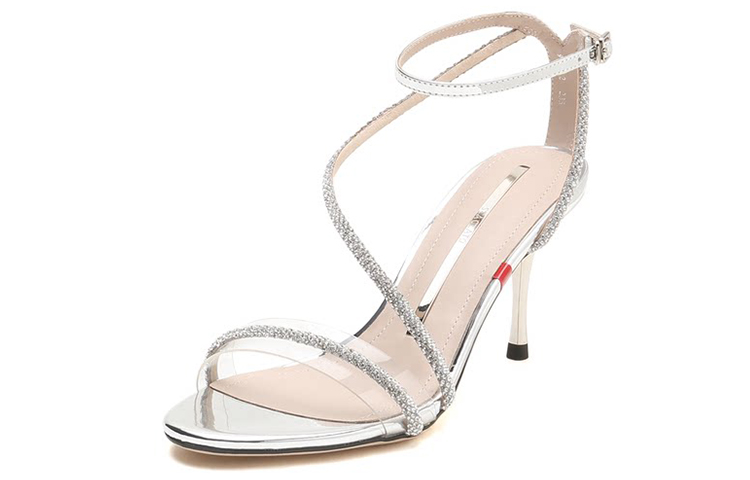 Lookbook (Women) Staccato Ankle-Strap High-Heeled Sandals 'Silver' SZP9VN72DB1BL1
