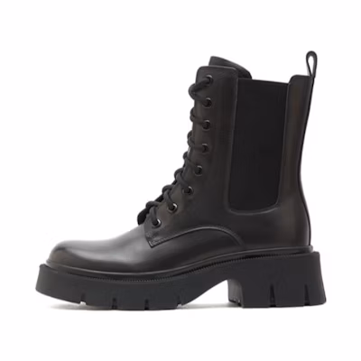 (W) Staccato Ankle Boots 'Motorcycle Chunky Black'