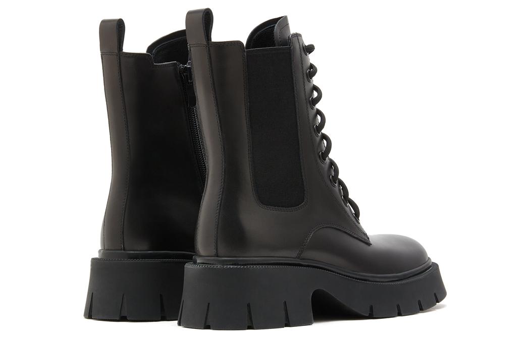 Shop (W) 스태카토 앵클부츠 '모터사이클 청키 블랙' (Staccato ankle boots 'motorcycle chunky black') X4817DZ2