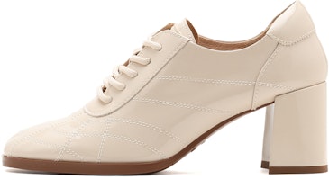 (Women) Staccato Beige 'Academy British Style Vintage Lace-up Square-Toe Heels' SZPEBW05DD1CM1 (Women) Staccato Beige 'Academy British Style Vintage Lace-up Square-Toe Heels' SZPEBW05DD1CM1