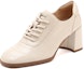 Lookbook (W) Staccato Beige 'Akademi Gaya Britain Vintage Tumit Lace-up Hujung Petak' SZPEBW05DD1CM1