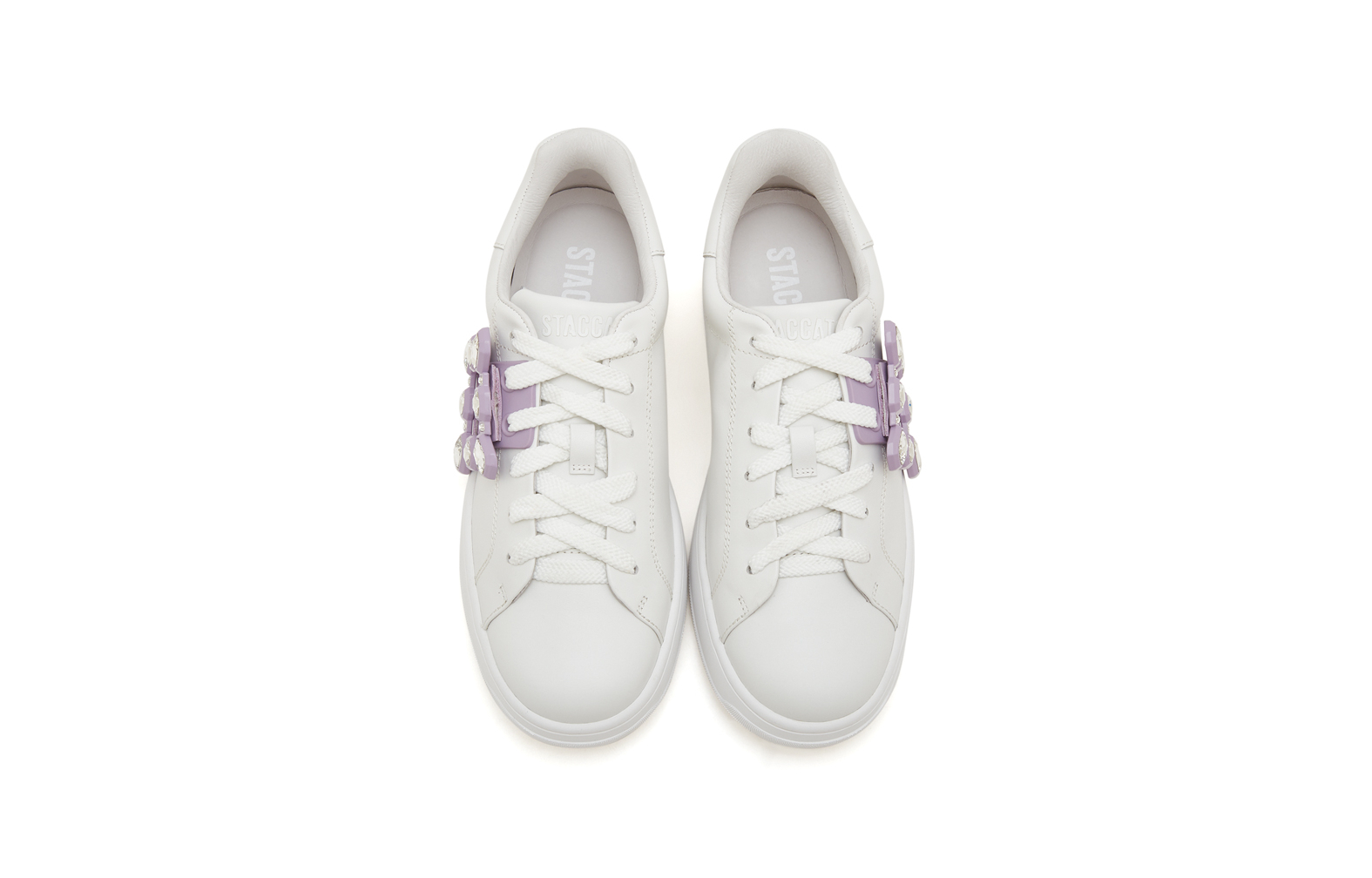 Purchase (W) スタッカートベル 白いカジュアルスニーカー EHW02AM3