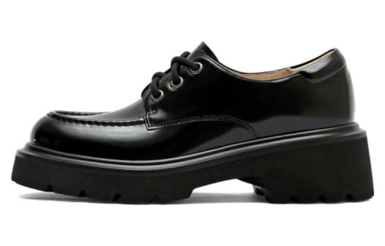 (W) Staccato Belle International Casual Shoes 'Cool Black Retro British Thick Sole'