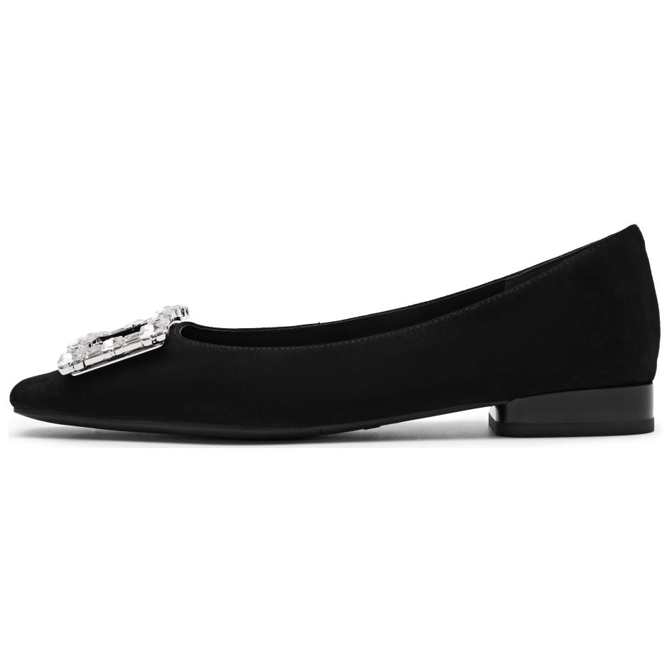 (Women) Staccato Black Elegant Retro Flat Loafers 1.5cm Casual Slip-Ons EWV05CQ4-1