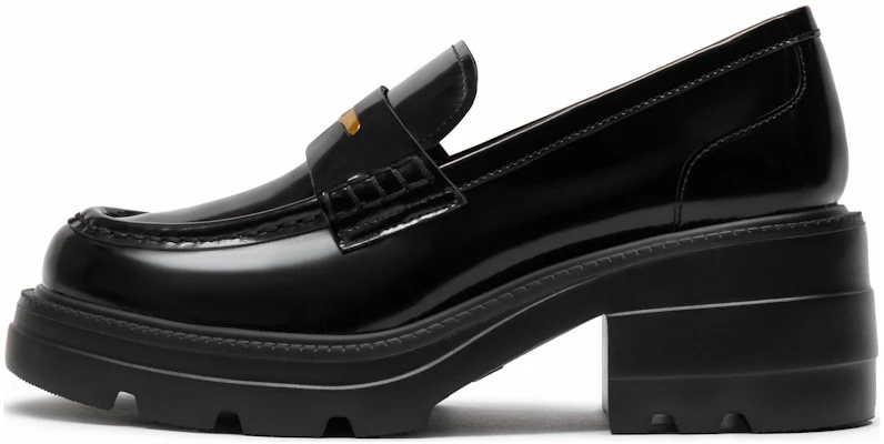 (Women) Staccato Black Leather Platform Loafers 7cm - Retro British Style. EEZ22AA5 Buy (Women) Staccato Black Leather Platform Loafers 7cm - Retro British Style. EEZ22AA5