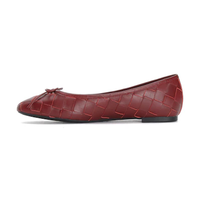 (W) Staccato Butterfly Knot Woven Flats